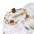 Feine Halskette Cream aus Perlen Lampglas BCU23