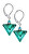 Krásné náušnice Green Triangle s ryzím stříbrem v perlách Lampglas ETA7/S