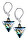 Krásné náušnice Night Flower Triangle s 24karátovým zlatem v perlách Lampglas ETA3