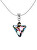 Schöne HalsketteCrazy Triangle mit 24 Karat Gold in Lampglas-Perle