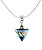 Schöne Halskette Night Flower Triangle mit 24 Karat Gold in einer Perle Lampglas NTA3