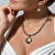 Mysteriöse Halskette Rainbow Essence mit 24 Karat Gold in Perle Lampglas NP46