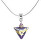 Colier impresionant Purple Triangle cu aur de 24 de carate în perla Lampglas NTA10