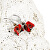 Originali orecchini Bloody Mary da donna realizzati con perle Lampglas ECU11