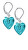 Nežné náušnice Forest Heart s rýdzim striebrom v perlách Lampglas ELH10