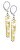 Cercei delicați Golden Swan cu aur de 24 de karate în mărgele Lampglas EKR10