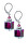 Gyengéd fülbevaló Juicy Raspberry Lampglas gyönggyel ECU32