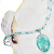 Nežný dámsky náhrdelník Turquoise Lace s perlou Lampglas s rýdzim striebrom NP5
