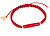 Ochraňující červený náramek Shamballa Red Line s 24kt zlatem v perle Lampglas BSHX4