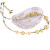 Schillernde Halskette Sun Rays mit 24 Karat Gold in Lampglasperlen NER2