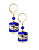 Překrásné náušnice Blue Passion s 24karátovým zlatem v perlách Lampglas ECU38