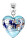 Bájos medál Ice Heart tiszta ezüsttel ellátott Lampglas S29 gyönggyel