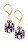 RomanticRomantici orecchini Sakura Cubes con oro a 24 carati nelle perle Lampglas ECU46
