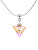 Romantische Halskette Sweet Rose Triangle mit 24 Karat Gold in einer Perle Lampglas NTA9