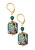 Cercei eleganți Emerald Oasis din aur de 24K cu perla Lampglas ECU68