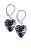 Eleganti orecchini Black Pearlcon argento puro nelle perle Lampglas ELH19