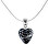 Colier misterios Negru perla cu argint pur în perlă Lampglas NLH19