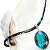 Tajomný náhrdelník Deep Sea s perlou Lampglas s rýdzim striebrom NP 11
