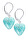 Tyrkysové náušnice Turquoise Caress s ryzím stříbrem v perlách Lampglas ELH12