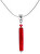 Fabelhafte Halskette Red mit 24 Karat Gold in Lampglas-Perle NPR1