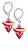 Vášnivé náušnice Passionate Story Triangle s 24karátovým zlatem v perlách Lampglas ETA6