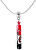 Vášnivý náhrdelník Red Black s unikátnou perlou Lampglas NPR12