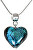 Particolare collana Turquoise Heart con perla Lampglas con argento puro NLH5