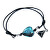 Výjimečný náramek Turquoise Heart s ryzím stříbrem v perle Lampglas BLH5