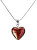 Markante Halskette Fire Heart mit 24 Karat Gold in Lampglas-Perle NLH23