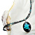 Particolare collana Turquoise Shards con perla Lampglas con argento puro NP12