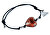 Výrazný náramek Fire Heart s 24karátovým zlatem v perle Lampglas BLH23