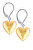 Csodálatos  fülbevaló  Golden Heart 24 karátos arannyal ellátott Lampglas  ELH24 gyönggyel