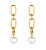 Fashion orecchini placcati in oro con perle LJ1736