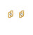 Minimalisti cercei placați cu aur cu cristale Icona LJ1685