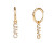 Moderni orecchini a cerchio placcati in oro con pendenti Essential LJ2151