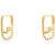 Orecchini moderni placcati in oro con cristalli Identity LJ19