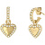 Aranyozott szív fülbevalók Linea Brilliant LJ1555