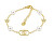 Bracciale placcato in oro con cristalli e perle finte Fashion LJ2637