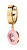 Módní single náušnice s růžovým krystalem Fashion LJ2224