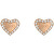 Romantikus bronz fülbevaló kristályokkal Szív LJ1556