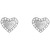 Romantische Stahlohrringe mit Kristallen Herzen LJ1553
