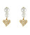 Cercei romantici placați cu aur cu perle Icona LJ1694