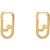 Orecchini di design placcati in oro Identity LJ19