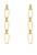 Stylové pozlacené náušnice s perličkami Brilliant LJ1840