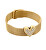 Stilvolles vergoldetes Mesh Armband mit Herzen Symbols LJ1868