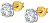 Eleganti orecchini placcati in oro con cristalli Swarovski trasparenti LP2005-4/5