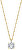 Elegante collana in argento placcata in oro con cristalli Swarovski LP2005-1 /5 (catena, pendente)