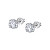 Elegantní stříbrné náušnice s čirými krystaly Swarovski LP2005-4/1
