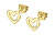 Delicati orecchini placcati oro a forma di cuori LP3217-4/2