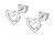 Gyengéd ezüst szív alakú fülbevaló LP3217-4 / 1